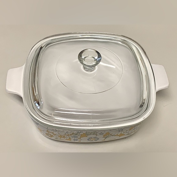 1970 Vintage 2nd Edition Floral Bouquet 1 Qt Corning Ware P 1 B Lidded Casserole - Picture 8 of 16